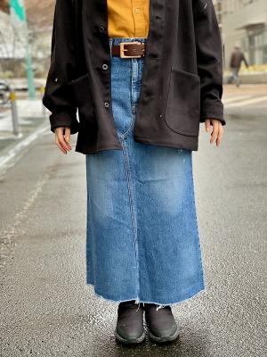 12ozデニムカットアウトスカート　JL233K02　ジョンブル