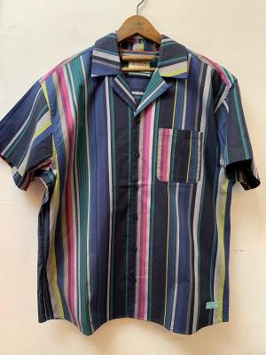 Multicolour　Striped　Fine　Cotton　Poplin　Hawaii　Shirt　スコッチアンドソーダ