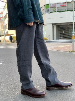 Linen　Cotton　Chambray　Trousers　コムアーチ