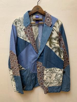 パターンパッチワークラペルドジャケット　ジョンブル