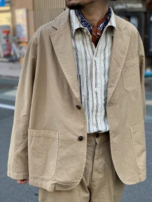 コットンリネンテーラードジャケット　JM251L05　ジョンブル