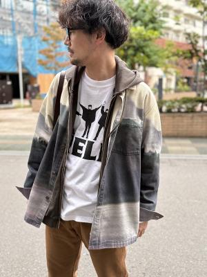 Printed　twill　overshirt　スコッチアンドソーダ