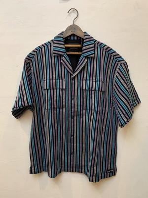 Striped　Short　Sleeve　Relaxed-Fit　Jacquard　Shirt　スコッチアンドソーダ