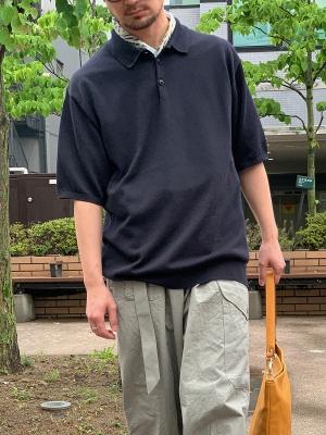 Giza　Cotton　Knitted　Polo　S/S　コムアーチ