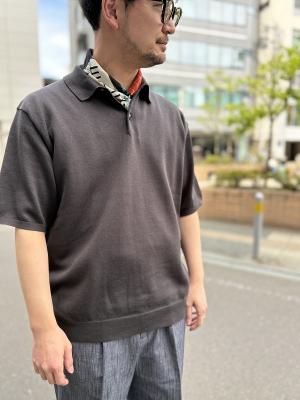 Giza　Cotton　Knitted　Polo　S/S　コムアーチ