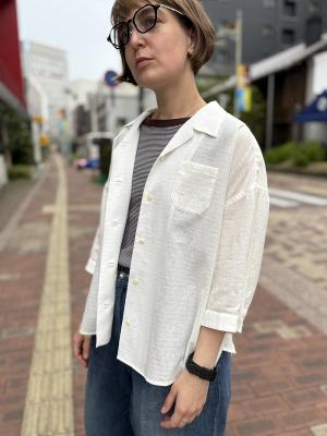 Co.Li.Ripstop　Open　Collar　Shirt　コムアーチ