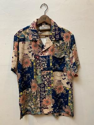 パターンオープンカラーS/Sシャツ　JM252S03　ジョンブル