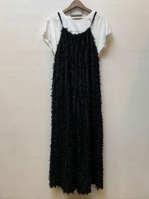 フリンジドローストリングサロペット　JL252P08　ジョンブル