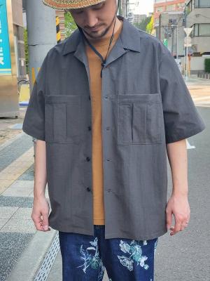 Paper　Like　Open　Collar　S/S　Shirt　コムアーチ