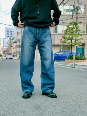 セルヴィッチデニムワイドジーンズ　JY252P02　ジョンブル