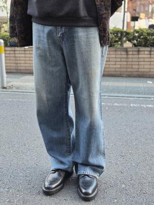 セルヴィッチデニムワイドジーンズ　JY243P19