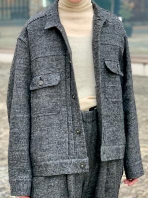 Wool　Linen　Tweed　Jacket　コムアーチ　Women's