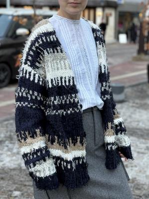 ファンシーヤーンジャガードカーディガン　JL254N04　ジョンブル