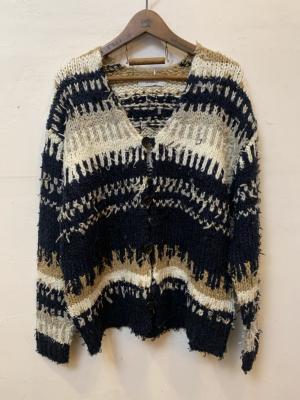 ファンシーヤーンジャガードカーディガン　JL254N04　ジョンブル