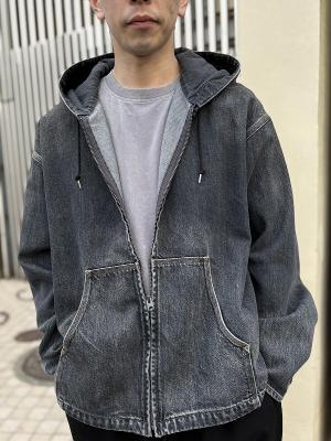 フーデットジップアップブルゾン　JM261L01　ジョンブル