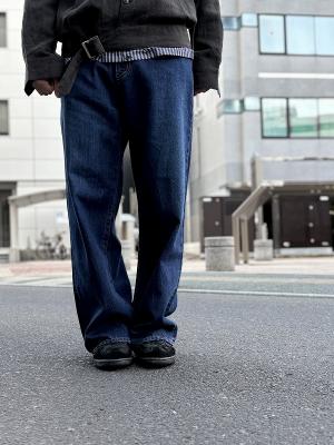 セルヴィッチデニムワイドジーンズ　JY261P05