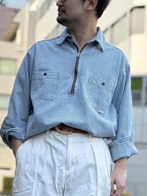 ハーフZIPシャツ　HE251S03