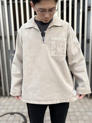 Half　Closure　Washed　Overshirt