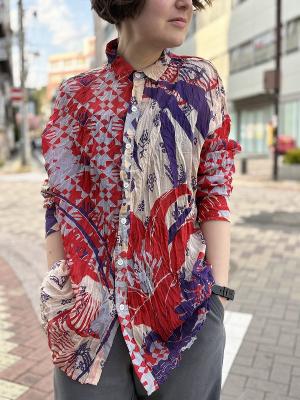 長袖シャツ　あかりのはな