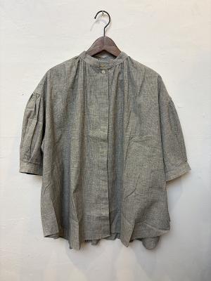 Antique　Check　Fly-Flont　Blouse