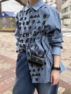 Relaxed-Fit　Letters　Poplin　Shirt