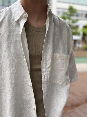 GATHERLINEN　SHIRTS　S/S