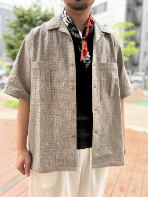 Nepped　Check　Open　Collar　Shirt