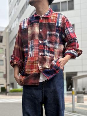 パッチワークシャツ　JM263S05
