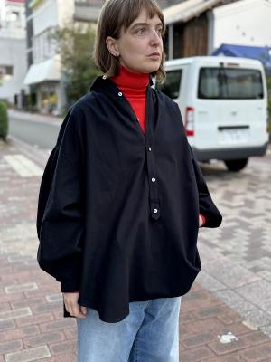 Cotton　Suede　Gathered　Blouse
