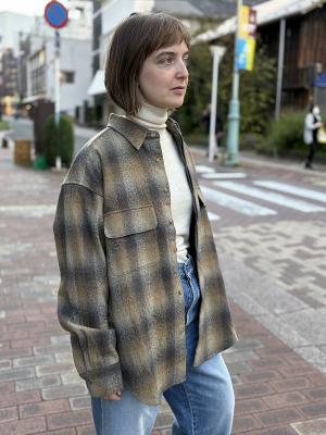 Cotton　Chambray　B.D.　Check　Shirt